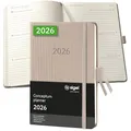 Produktbild: SIGEL C2661 Wochenplaner Wochenkalender 2026, ca. A6, taupe, Hardcover, 176 Seiten, Gummiband, Stiftschlaufe, Archivtasche, aus nachhaltigem Papier, Kalenderbuch Conceptum