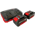 Produktbild: Original Einhell Starter Kit 2x 4,0 Ah Akkus Und Twincharger Power X-change (li-ion, 18 V, 75 Min Ladezeit, Passend Für Alle Power X-change Geräte)