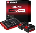Produktbild: Original Einhell Starter Kit 2x 4,0 Ah Akkus und Twincharger Power X-Change