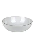 Produktbild: Lambert Piana SCHÜSSEL WEIß Rand GRAU D 20,5 cm