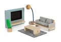 Produktbild: Puppenhausmöbel Wohnzimmer TV-Board: ca. 13 x 5 x 10 cm 12633 Deutsch 2024