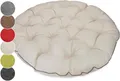 Produktbild: sunnypillow Sesselauflage Polster für Papasansessel, rund Durchmesser 120 cm Dicke 15cm, ECRU