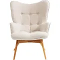 Produktbild: Kare Design Sessel Vicky, Creme/Braun, Lougensessel, TV-Sessel, Eichenholz Gestell, 94x73x83 cm (H/B/T)