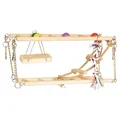 Produktbild: Duvo+ Holzhängebrücke 27x16x10 cm mit Schaukel für Nagetiere Spielzeug