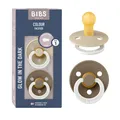 Produktbild: BIBS Colour Glow Schnuller 2er-Pack BPA-frei. Leuchtet im Dunkeln Kirschform Nip