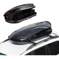 Produktbild: VEVOR Auto Dachbox Dachkoffer Aufbewahrungsbox 340 L, ABS-Hartschalen Dachgepäckträger Aufbewahrungsbox mit beidseitiger Öffnung und 2 verstärk...