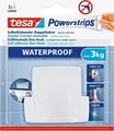 Produktbild: tesa Powerstrips Waterproof Duo-Haken, bis 2 kg Tragkraft für Bad/Küche Klebehaken + Klebenagel, wasserfest