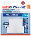 Produktbild: tesa Powerstrips Doppelhaken Waterproof Wave, weiß - selbstklebender Haken für Dusche und Bad, groß - Kunststoff-Badhaken - belastbar bis 3 kg
