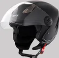 Produktbild: VEVOR Motorradhelm 3/4 Gesicht Größe L, ABS mit Bluetooth-Kommunikation und austauschbaren Gläsern, DOT-, für Jugendliche und Erwachsene Schwarz