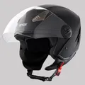 Produktbild: VEVOR 3/4-Gesicht Motorrad Motocrosshelm Motorradhelm 59-60cm Schwarz Größe S-XL