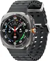 Produktbild: Samsung Galaxy Watch Ultra 47 mm Titangehäuse titanium silver am Marine Band dar