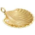 Produktbild: Casa Padrino Luxus Deko Schale in Muschelform Gold 22,5 x 19,5 x H. 5,5 cm - Dekorative Messing Schale mit Tragegriff - Luxus Deko Accessoires - Luxus Qualität