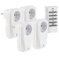 Produktbild: revolt 4er-Set Funksteckdosen mit Fernbedienung, bis 16 A, 3.680 Watt