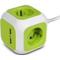 Produktbild: Greenblue Vierfache MagicCube-Steckdose, 2 USB-Eingänge 1,4 m GB118 (MCE118) (4 x, CEE 7/5, 1.40 m) (GB118)