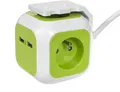 Produktbild: MagicCube Vierfachsteckdose, 2 USB-Eingänge 1,4 m GreenBlue GB118