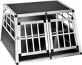 Produktbild: tectake® Hundetransportbox doppel mit gerader Rückwand mit schützenden Kunststoffecken