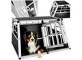 Produktbild: tectake® Hundetransportbox doppel, mit gerader Rückwand, verschließbare Gittertür, mit schützenden Kunststoffecken