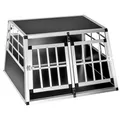 Produktbild: Hundetransportbox doppel mit gerader Rückwand Hundebox schwarz B-Ware