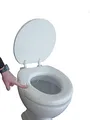 Produktbild: ADOB Soft WC Sitz Klobrille gepolstert weich für bequemes Sitzen, Farbe weiss, 43002