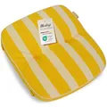 Produktbild: Herlag Hockerauflage Tilly 55x50x7cm | Hockerkissen Streifen-Motiv 7cm | Polster Gartenhocker | Gartenmöbelauflage Hocker Deluxe-Serie | Atmungsaktiv | Öko Tex 100 | Gelb-Gestreift
