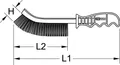 Produktbild: KS TOOLS Edelstahldraht-Allzweck-Drahtbürste, 250mm (201.2301)
