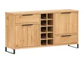 Produktbild: Sideboard Sydney Holz Wildeiche 160x84x41 Anrichte mit Weinregal Kommode Möbel
