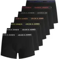 Produktbild: JACK & JONES Boxershorts 7er-Pack Kurze Unterhosen Logo Print JACBASIC Größe: L - Schwarz - L