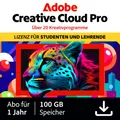Produktbild: Adobe Creative Cloud Pro STE | Studierende und Lehrende | 1 Jahr | 100GB | PC/Mac