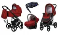 Produktbild: BabyLux® Kinderwagen Set 4 in 1 - UZO - incl. Babywanne, Buggy Sportsitz, Auto-Babyschale, ISOFIX-Basisstation - Autositz - Kinderwagenset - Kombikinderwagen mit Wickeltasche usw.