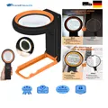 Produktbild: Leselupe mit Licht 18 LEDs 3 Modi Ständer Faltbar