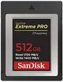 Produktbild: SanDisk Extreme Pro CFexpress-Speicherkarte Typ B 512 GB (1.700 MB/s Lesen, 1.400 MB/s Schreiben, RescuePRO Deluxe, ruckelfreie RAW Videos, 4K, XQD Kompatibilität)