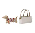 Produktbild: Bloomingville Plüschfigur Hilena Stoffhund mit Tasche Natur