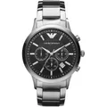 Produktbild: Emporio Armani Chrono AR2434 Herrenuhr Quarz Edelstahl Silber Schwarze Tarczą