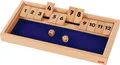 Produktbild: SHUT THE BOX Spiel blau Holz Würfelspiel Klappenspiel Brettspiel Klappbrett NEU