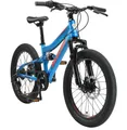Produktbild: BIKESTAR Kinder Fully Mountainbike 20 Zoll ab 6 Jahre | 7 Gang Shimano, Scheibenbremsen | Blau