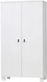 Produktbild: WOOOD Garderobenschrank Ties Kiefer FSC® gebürstet V-Nut Türen Ledergriff Strukturierte Front, markante Türdetails
