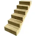 Produktbild: Vinuovo - Treppe Holz H105cm 6 Stufen, Breite 100cm, Mit Setzstufen