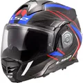Produktbild: Motorrad Helm 3XL - LS2 FF901 Advant X Carbon Future II 2 Klapphelm weiß-blau