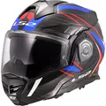Produktbild: Motorrad Helm 3XL - LS2 FF901 Advant X Carbon Future II 2 Klapphelm weiß-blau