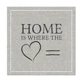 Produktbild: Serviette grau - HOME GREY mit Herz 20 Servietten pro Packung