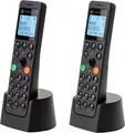 Produktbild: Motorola DOT202 Twin, DECT-Telefon, Kabelloses Mobilteil, Freisprecheinrichtung, 100 Eintragungen, Anrufer-Identifikation, Schwarz