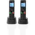 Produktbild: Motorola DOT202 2x DECT-Telefone, Freisprechen, Anrufsperre, 100 Kontakte – Schwarz