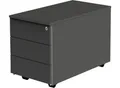 Produktbild: Rollcontainer Marino, 3 Schübe, Materialschale, abschließbar, B 420 x T 800 x H 540 mm, Holz, anthrazit