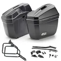 Produktbild: GIVI E22N Seitenkoffer Set + Rahmen Nero 22LT für ROYAL ENFIELD SCRAM 411 2024