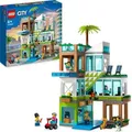 Produktbild: LEGO 60365 City Appartementhaus Set, Konstruktions-Spielzeug mit Eckladen, Wohnzimmer, Küche und Schlafzimmer, mit Scooter, Fahrrad, 6 Minifiguren... - Bronze