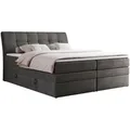 Produktbild: MKS Boxspringbett, Dunkelgrau, Textil, 2-Sitzer, H4, Rechteckig, 120x200 cm, Schlafzimmer, Betten, Boxspringbetten