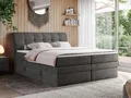 Produktbild: MKS MÖBEL Boxspringbett GOLD 10 KING (Set, zwei Bonell-Matratzen, zwei Multipocket-Matratzen, Topper T25/Visco), Polsterbett mit Bettkasten und fünf Matratzen - Stauraumbett