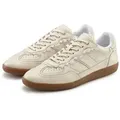 Produktbild: LASCANA Sneaker Freizeitschuh, Halbschuh aus Leder mit Spitzen Details beige 39 EU