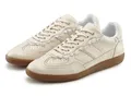 Produktbild: Sneaker LASCANA, Damen, Gr. 39, beige (creme), Obermaterial: 85% Rindsleder, 15% Textilmaterial. Decksohle: 100% Textilmaterial. Futter: 100% Textilmaterial. Laufsohle: 100% Synthetik, unifarben, Schuhe Sneaker, Freizeitschuh, Halbschuh aus Leder mit Spitzen Details