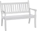 Produktbild: Bank Hohenzollern, 115 cm, weiß Kunststoff weiß, 2-sitzig